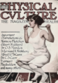Cover of Physical Culture magazine showing a female doing the squat exercise.